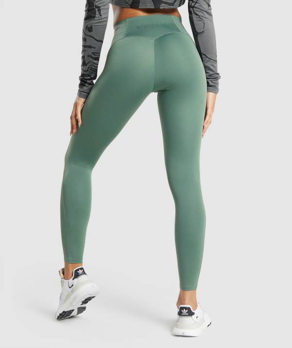 Damske Legíny Gymshark GS Power Support Zelene | PO9061587